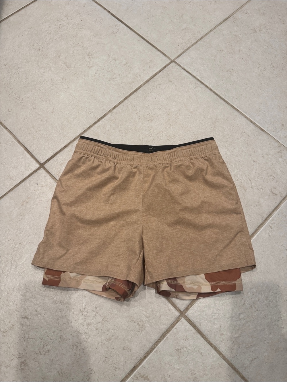 Chubbies Youth Tan Athletic Layered Shorts